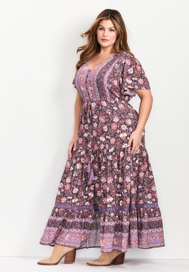 Emmy Placement Print Maxi Dress image number 2