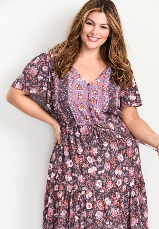 Emmy Placement Print Maxi Dress image number 3