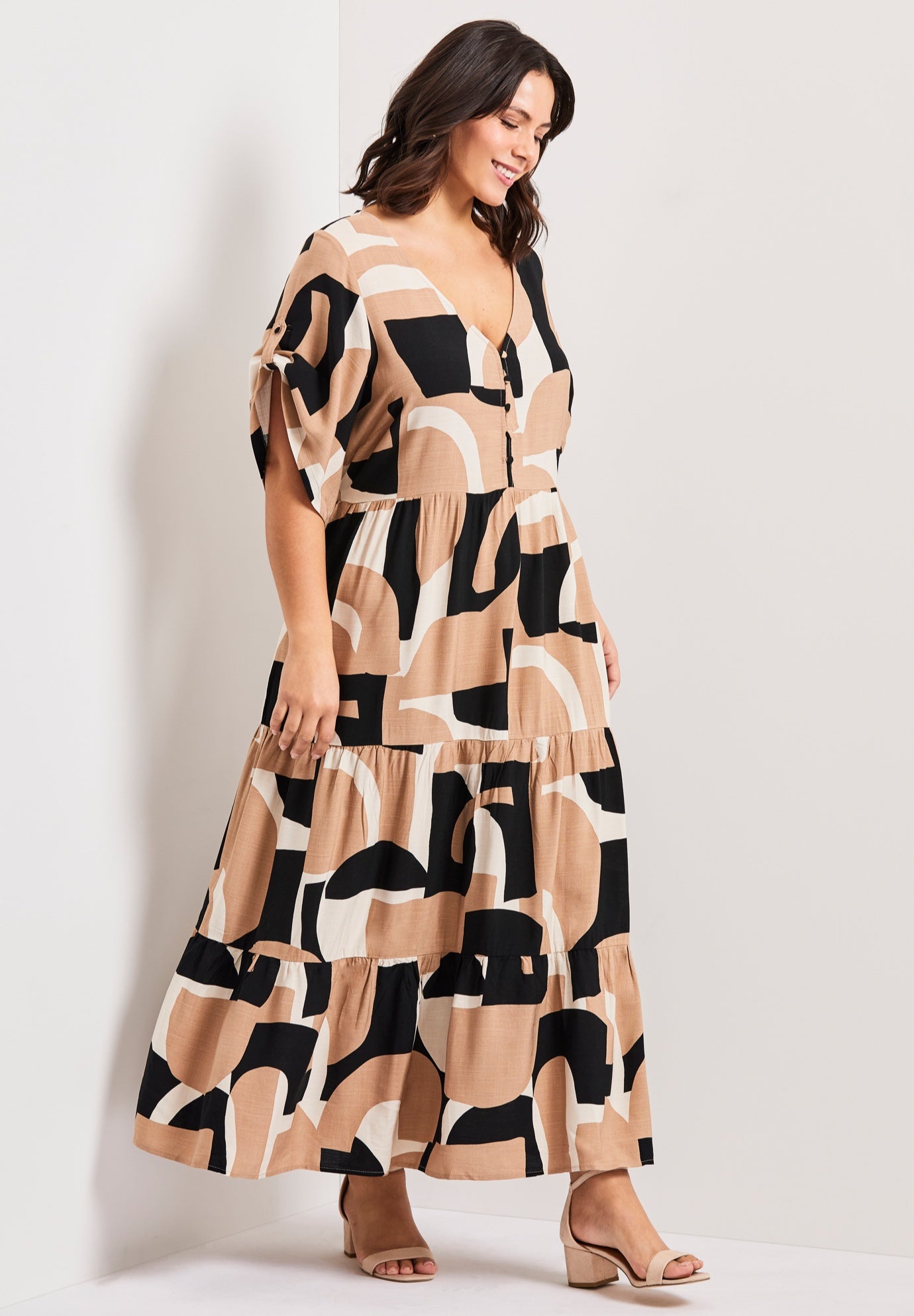 Ivy Tiered Button Front Dress image number 2