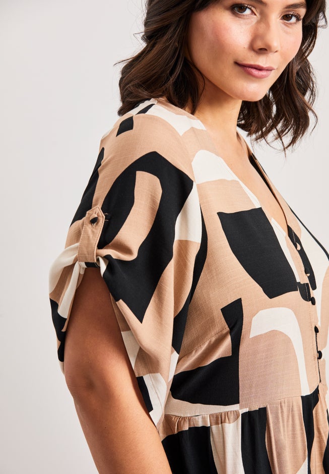 Ivy Tiered Button Front Dress image number 3