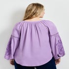 Embroidered Peasant Blouse image number null