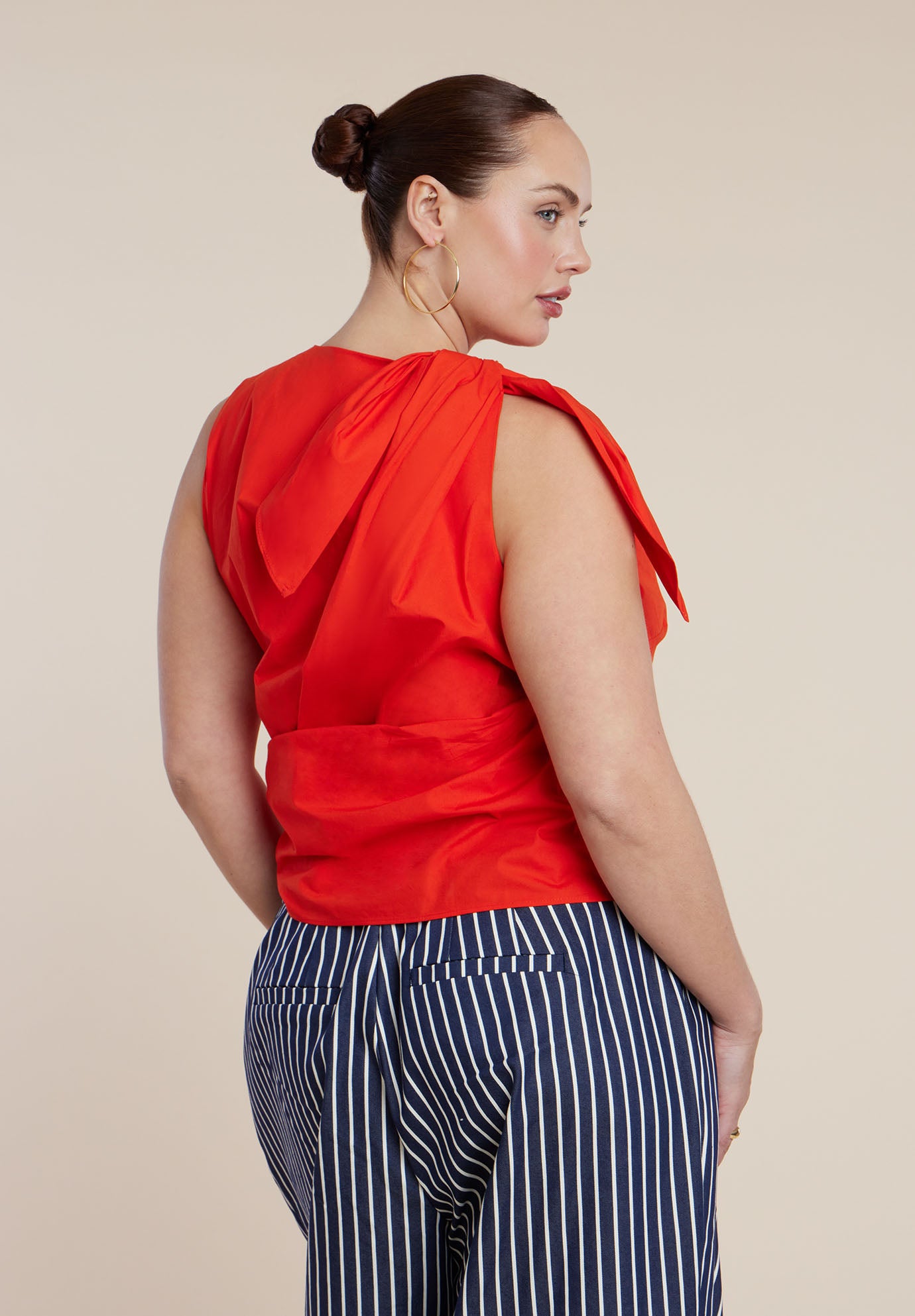 Twist-Tie Poplin Top image number 3