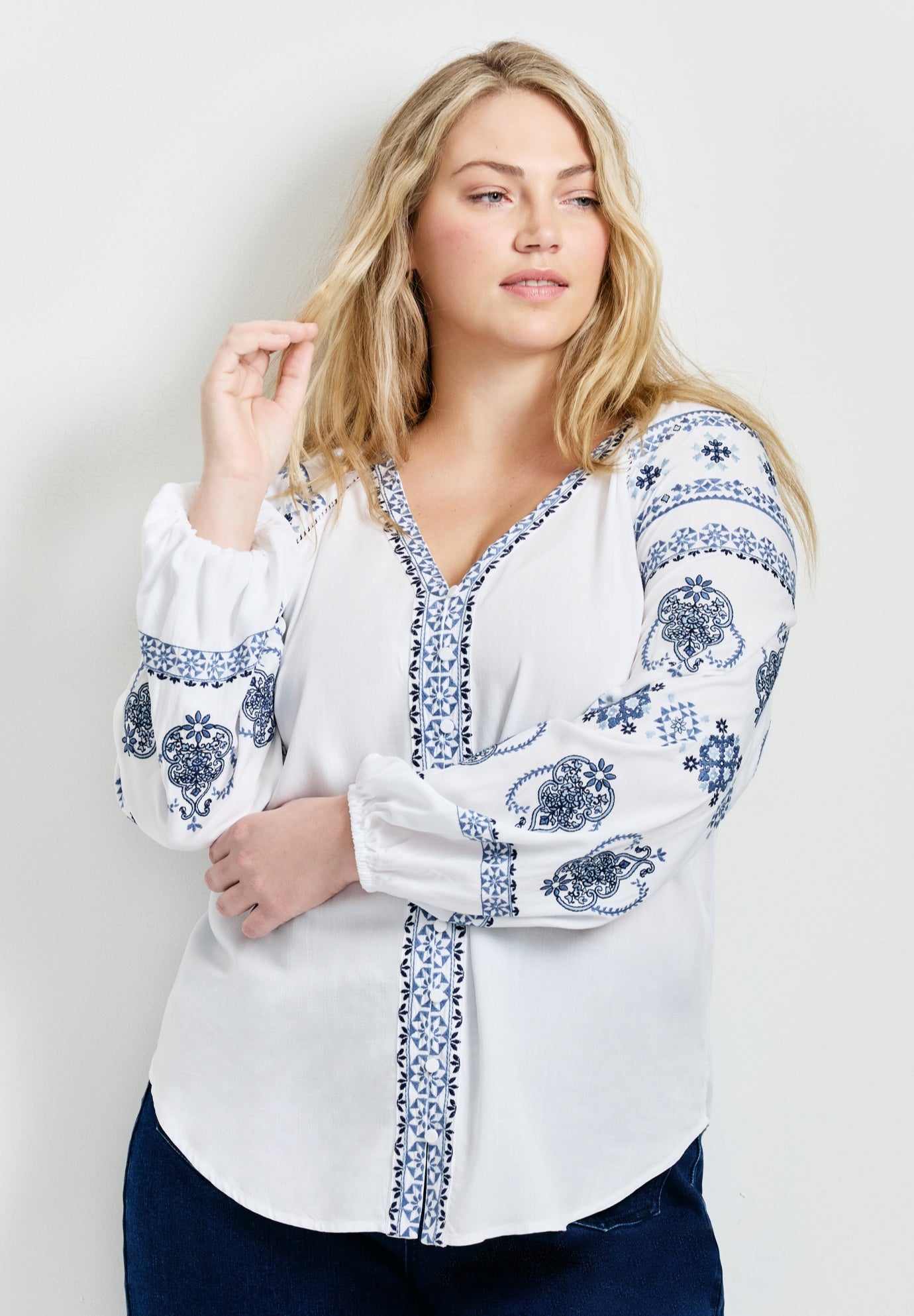 Angelina Embroidered Blouse image number 2