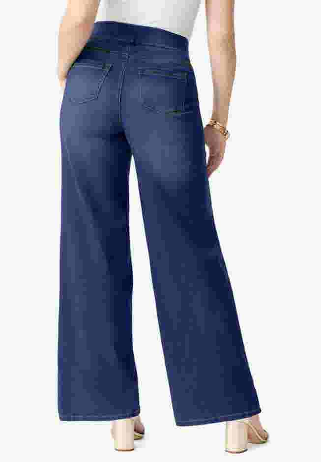 360&deg; Stretch Wide Leg Jean image number 1