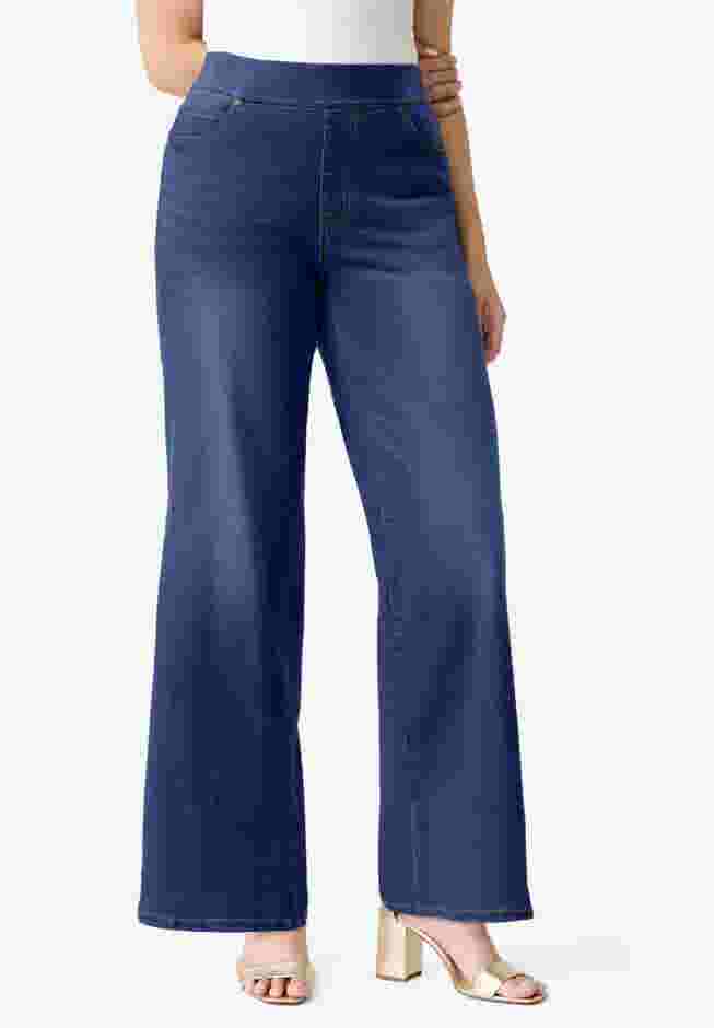 360&deg; Stretch Wide Leg Jean image number 0