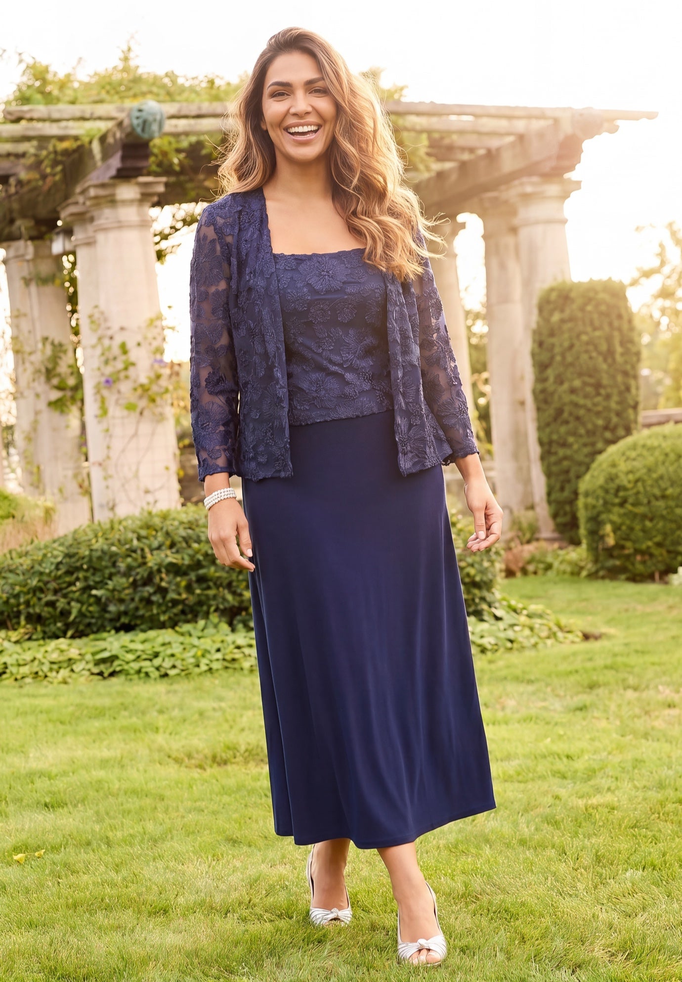 Embroidered Jacket Dress image number 4