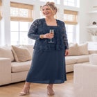 Embroidered Jacket Dress image number 5