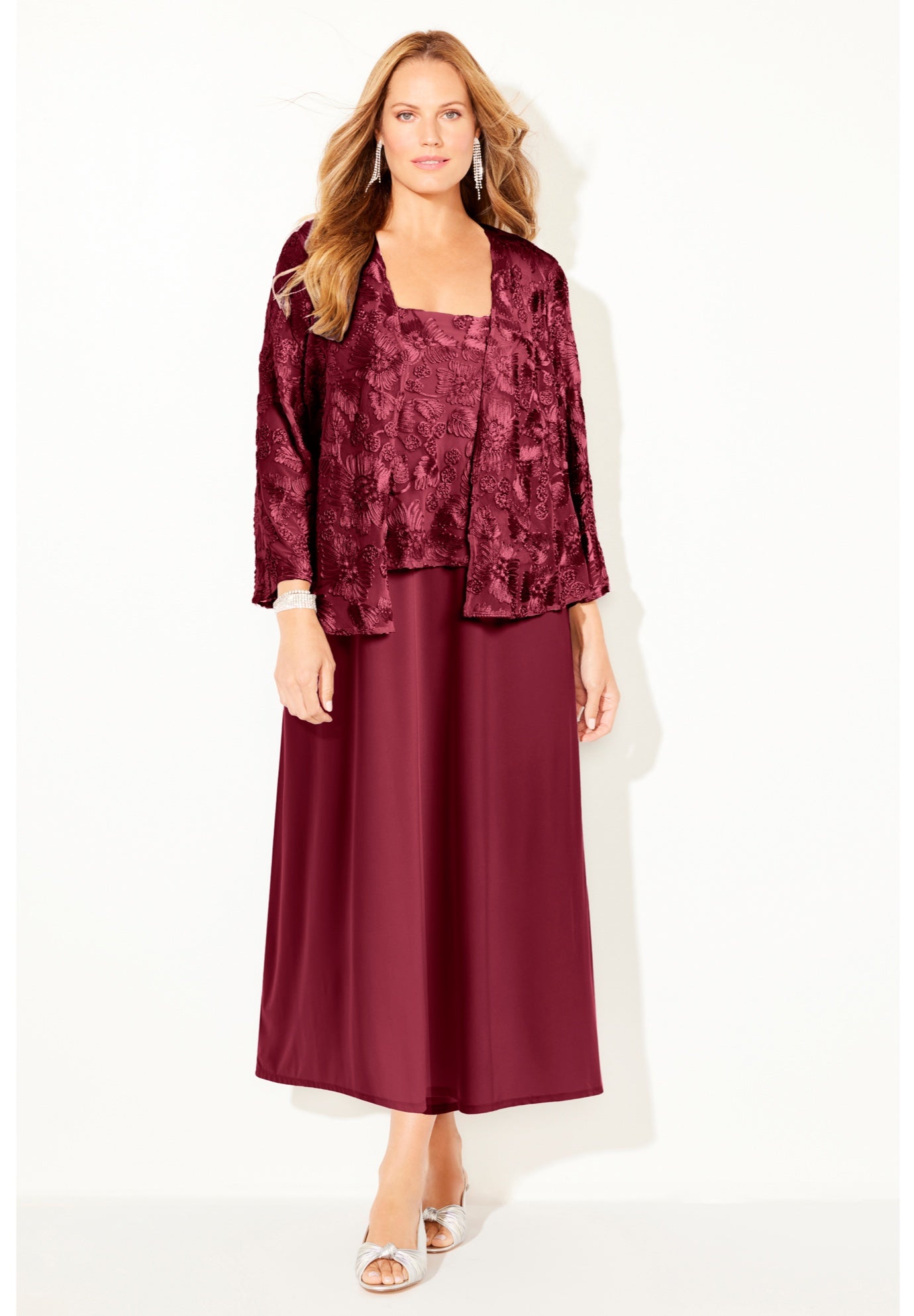 Embroidered Jacket Dress image number 0