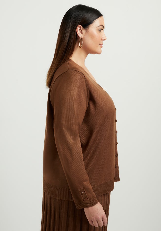 Button-Sleeve Cardigan image number 2