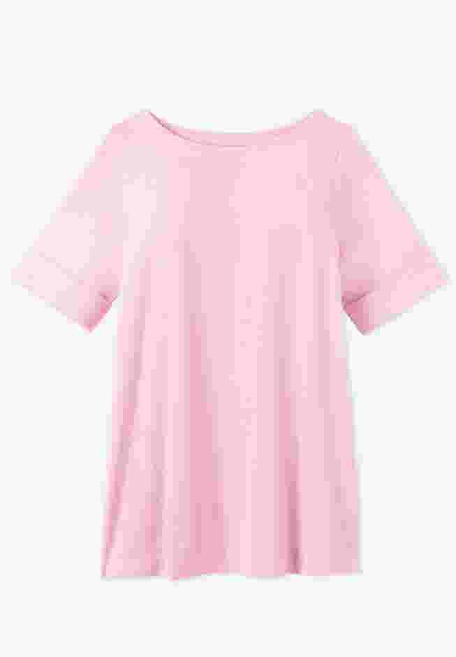 Perfect Cuffed Elbow-Sleeve Boat-Neck Tee image number 5
