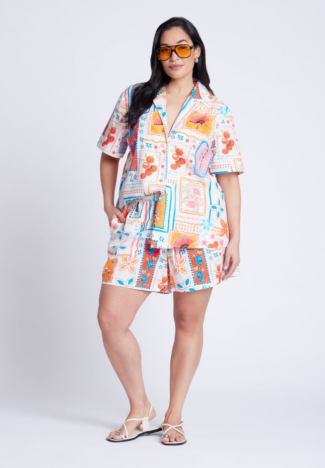 Relaxed Short Sleeve Button Down image number 2