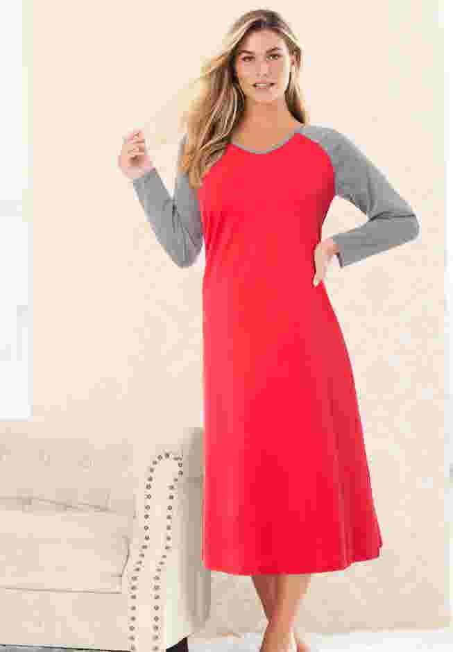 Avenue Body Baseball Sleepshirt image number 4