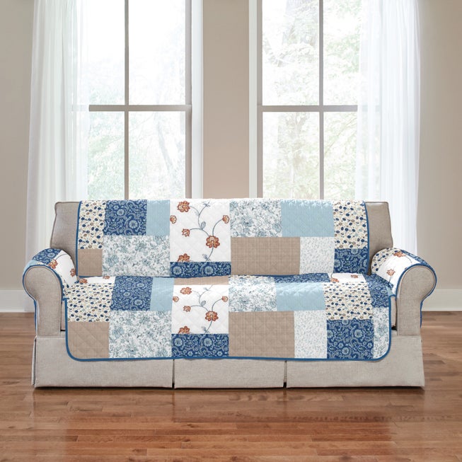 Printed Patchwork Loveseat Cover image number null