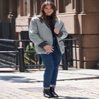 Plus Size Hooded Nylon Jacket image number null