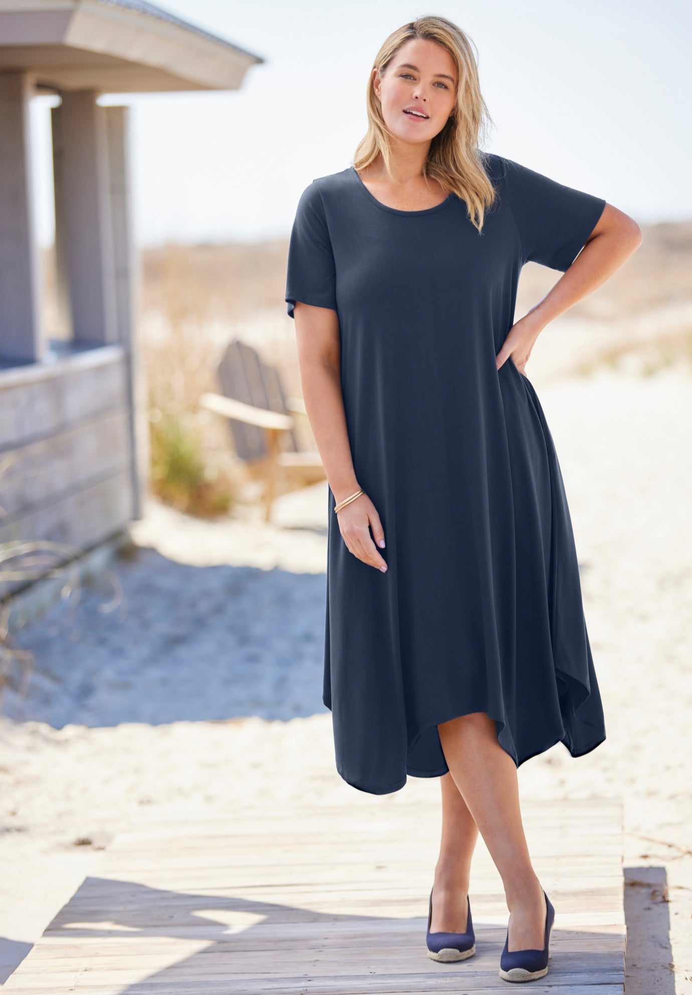 Drape Hem Dress image number 3