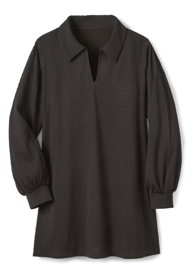 Blouson Sleeve Texture Tunic image number 1
