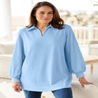 Blouson Sleeve Texture Tunic image number null