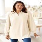 Blouson Sleeve Texture Tunic image number null