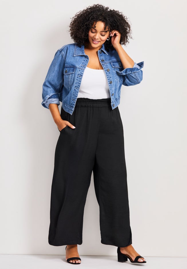 Elly Wide Leg Pull On Pant image number 3