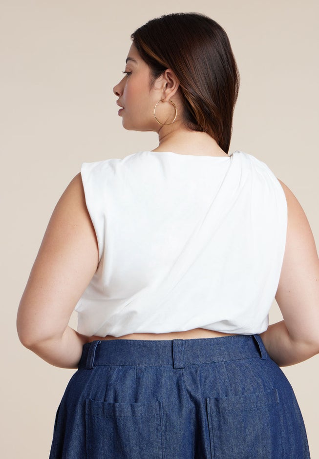 Twist Drape Bubble Tee image number 3