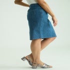 True Fit Stretch Denim Short Skirt image number null