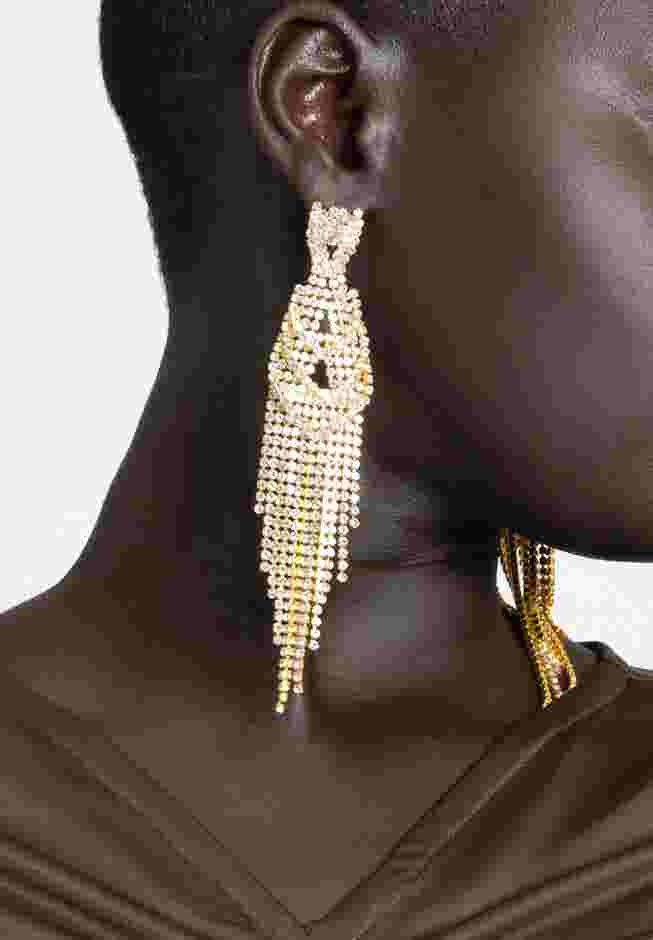 Sparkle Fringe Drop Earring image number 0