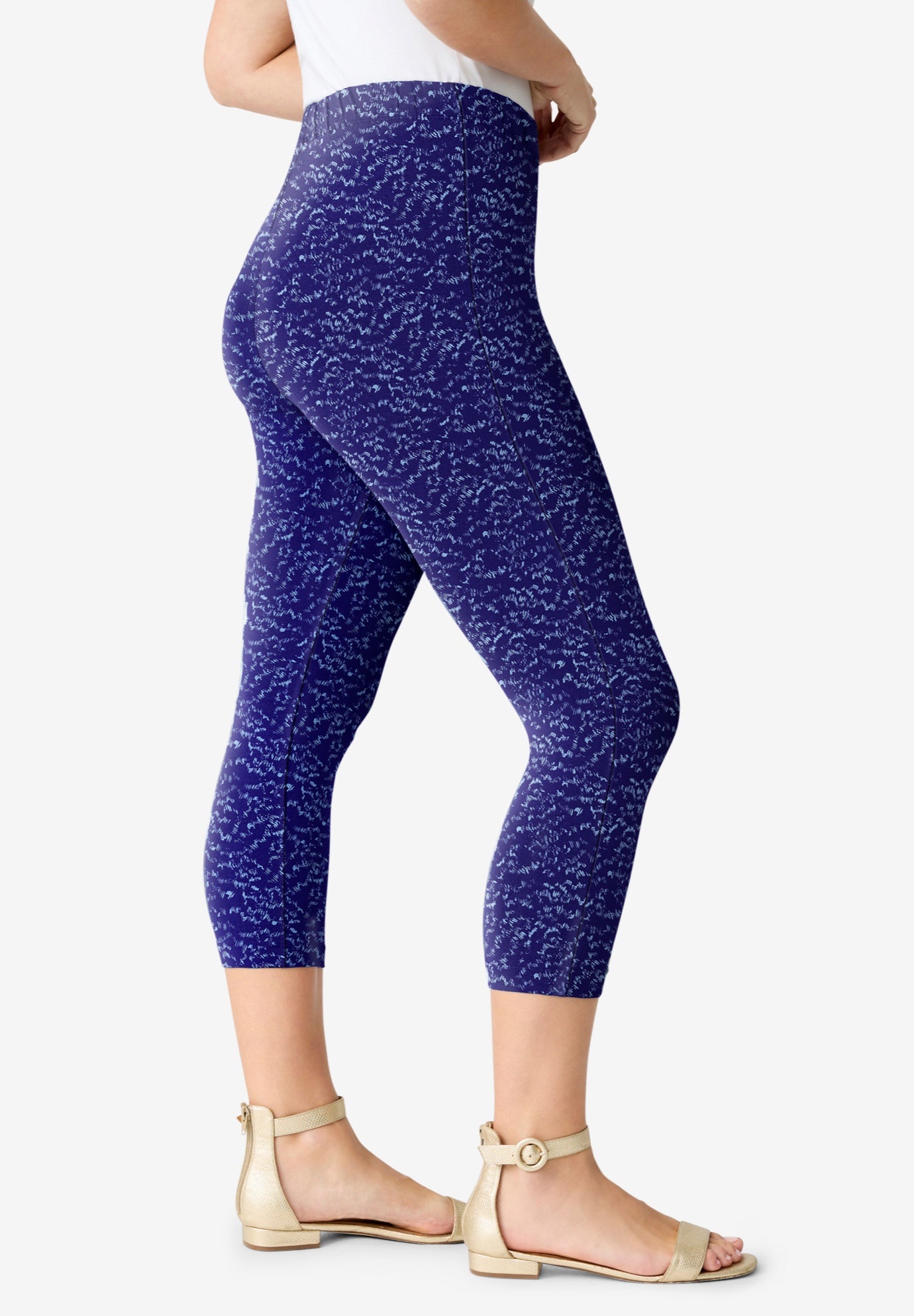 Plus Size Essential Stretch Capri Legging image number 2