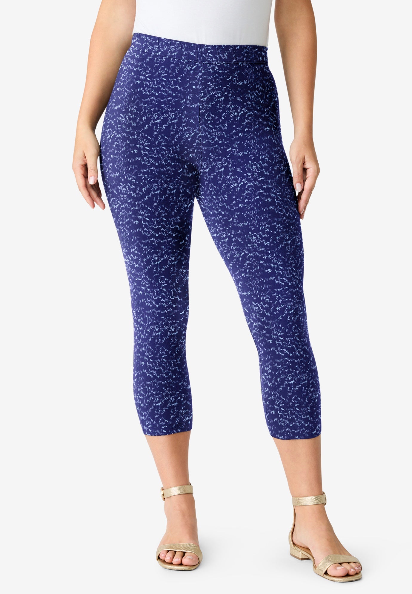 Plus Size Essential Stretch Capri Legging image number 0