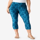 Plus Size Essential Stretch Capri Legging image number null