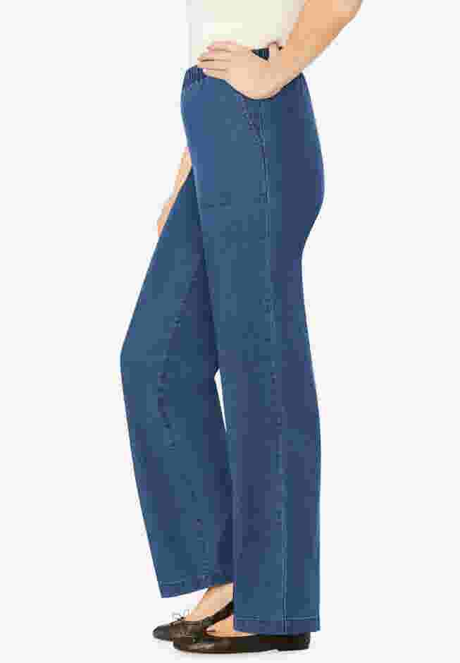 Wide-Leg Fineline Denim Jean image number 2