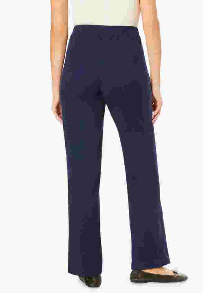 Fineline Stretch Denim Wide-Leg Pull-On Jeans image number 1