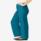 Fineline Stretch Denim Wide-Leg Pull-On Jeans image number null