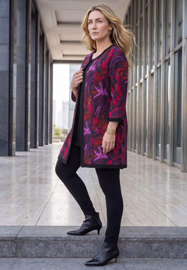 Ponte Print Jacket image number 2