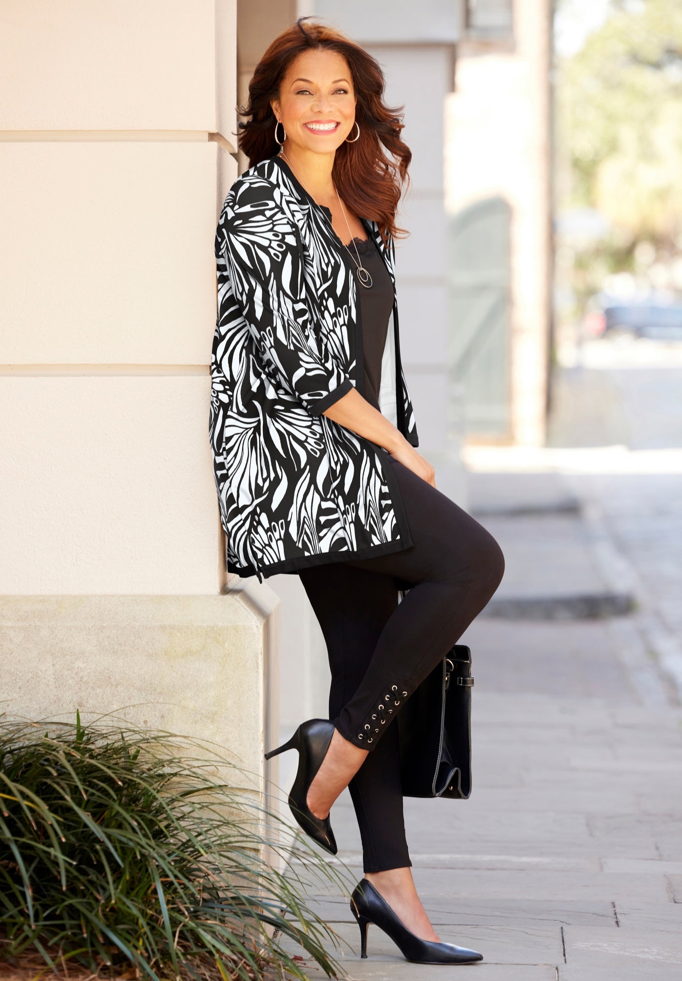 Ponte Print Jacket image number 1