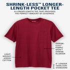 Shrink-Less&trade; Lightweight Longer-Length Crewneck Pocket T-Shirt image number null