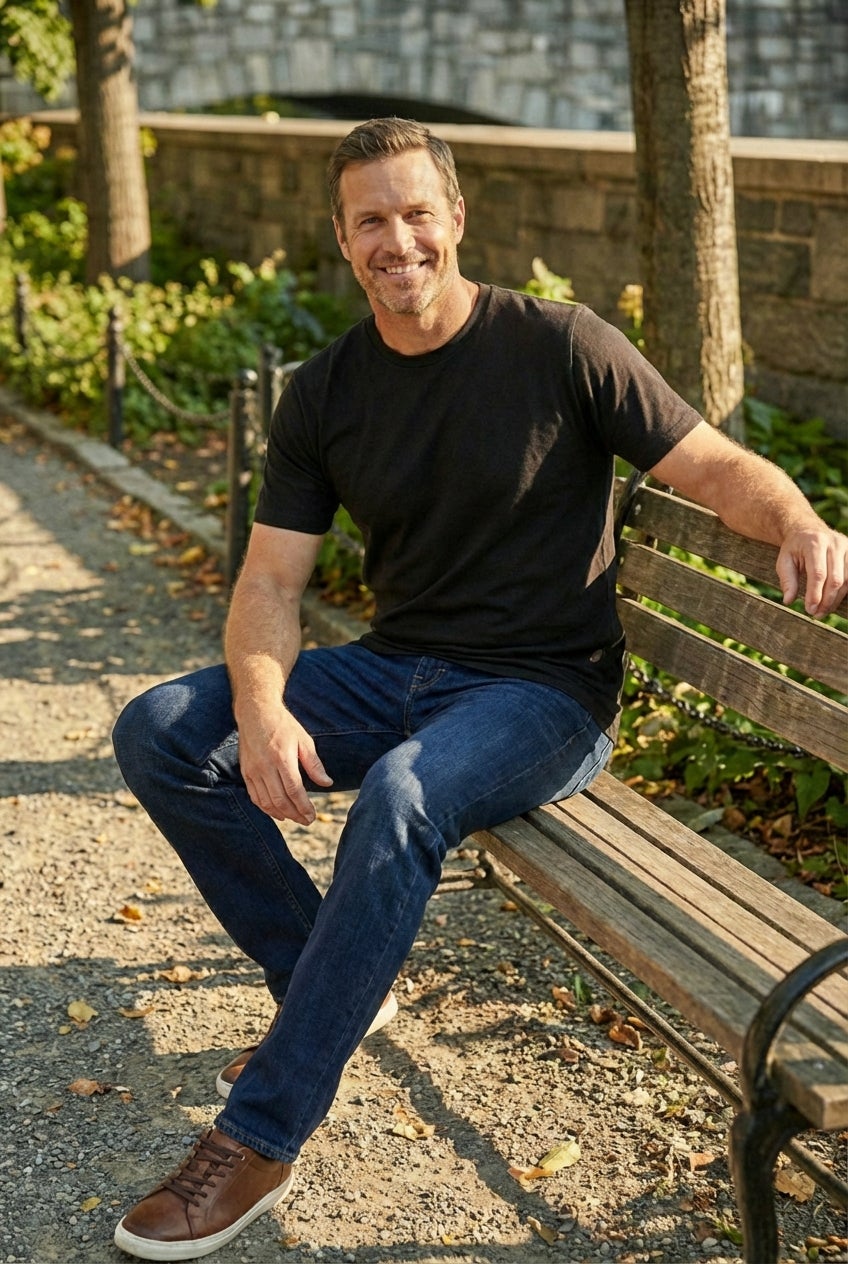 Shrink-Less&trade; Lightweight Longer-Length Crewneck Pocket T-Shirt image number 4