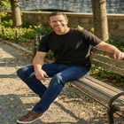 Shrink-Less&trade; Lightweight Longer-Length Crewneck Pocket T-Shirt image number null