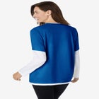 Layered-Look Crewneck Tee image number null