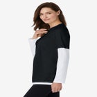 Layered-Look Crewneck Tee image number null
