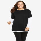 Layered-Look Crewneck Tee image number null