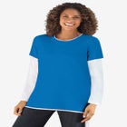 Layered-Look Crewneck Tee image number null