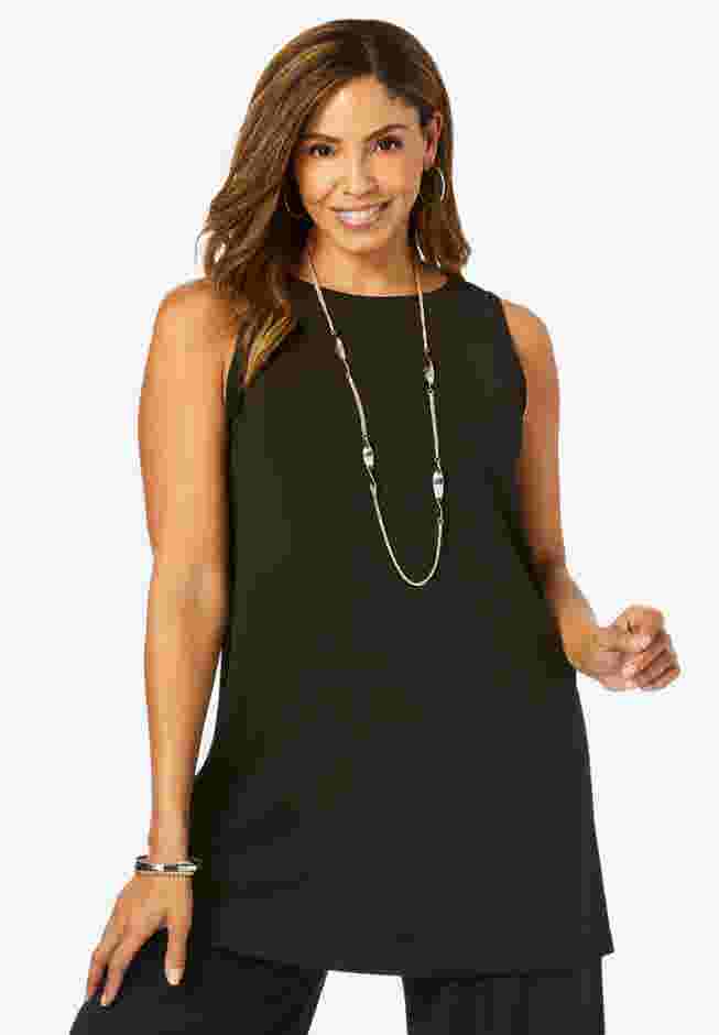 Stretch Knit Tunic Tank image number 0