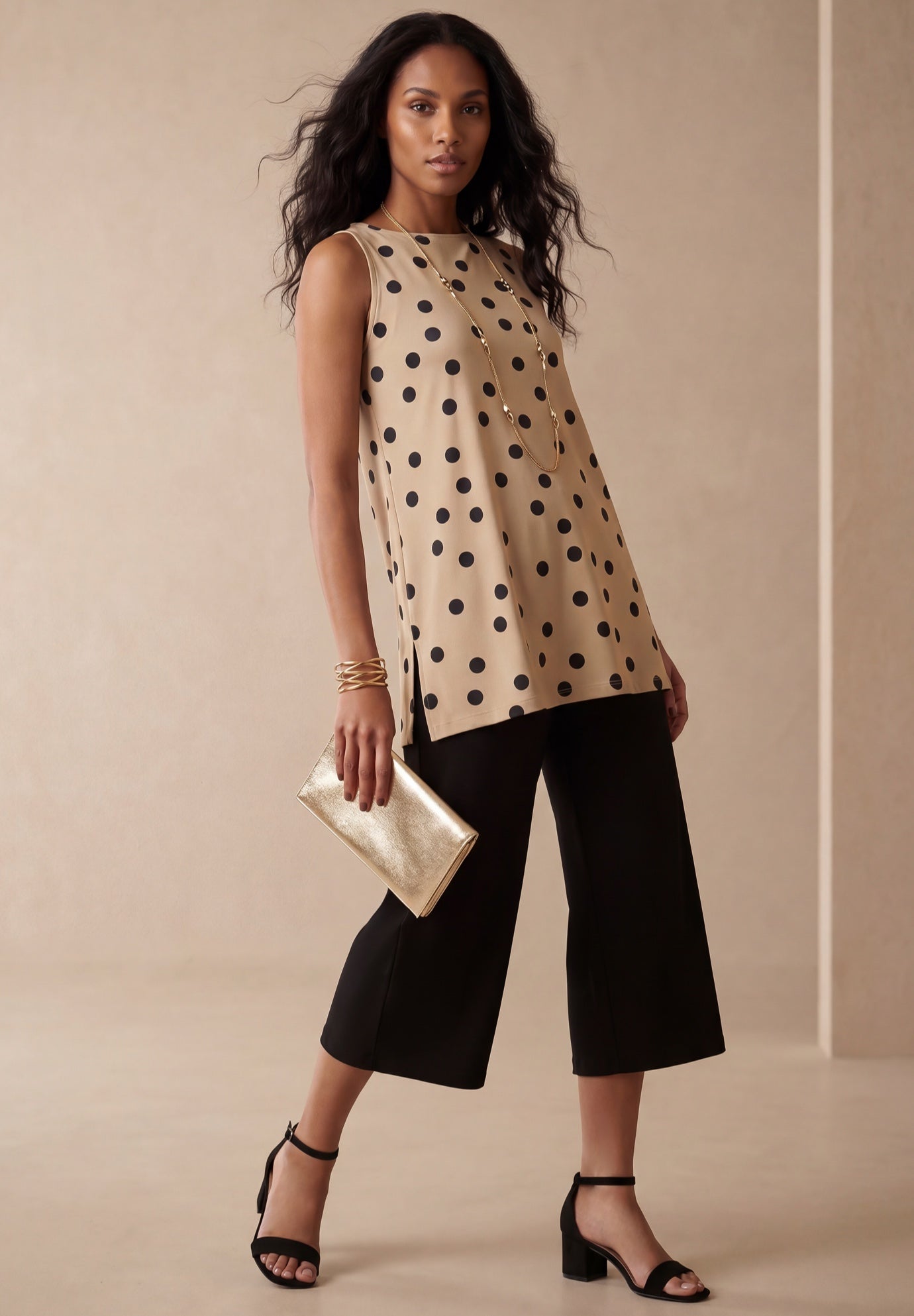 Stretch Knit Tunic Tank image number 0