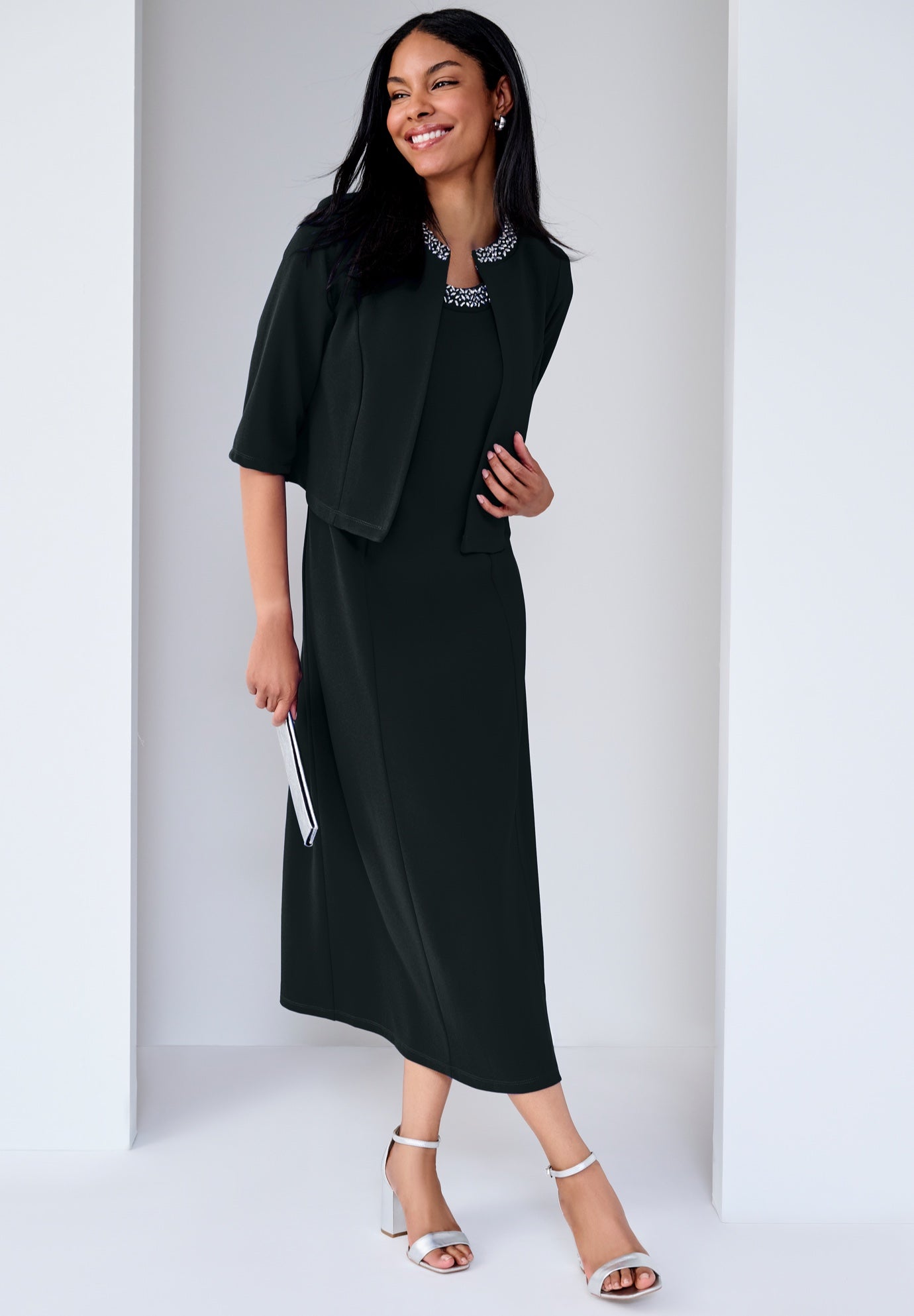 2-Piece Beaded Jacket Dress image number 0