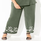 AnyWear Embroidered Ankle Pant image number null