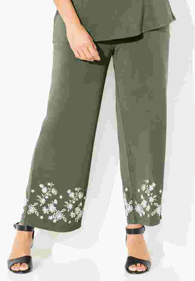 AnyWear Embroidered Ankle Pant image number 0