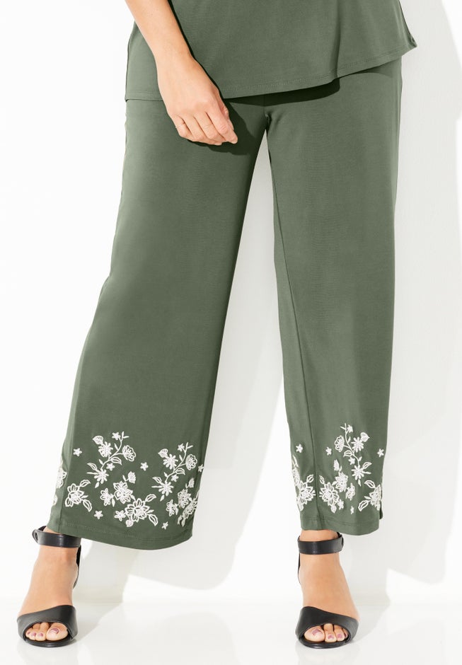 AnyWear Embroidered Ankle Pant image number 0