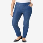 Flex-Fit Slim-Leg Pull-On Gap-Free Stretch-Denim Jeans image number null