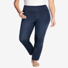 Smooth Waist Pull-On Flex Fit Leg Denim Jeans image number 0