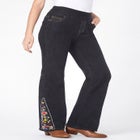 Smooth Waist Pull-On Flex Fit Bootcut Denim Jeans image number 3
